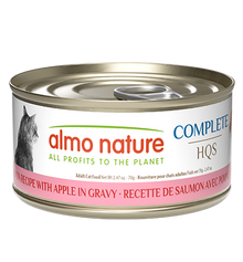 Almo Nature HQS Complete Cat Food - Salmon Recipe With Apple In Gravy 70g
