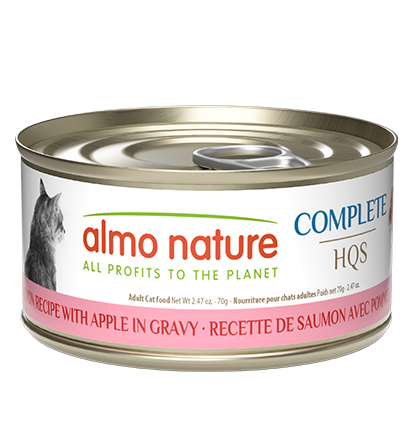Almo Nature HQS Complete Cat Food - Salmon Recipe With Apple In Gravy 70g