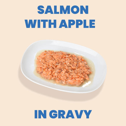 Almo Nature HQS Complete Cat Food - Salmon Recipe With Apple In Gravy 70g