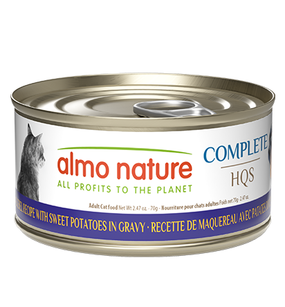 Almo Nature HQS Complete Cat Food - Mackerel Recipe With Sweet Potatoes In Gravy 70g