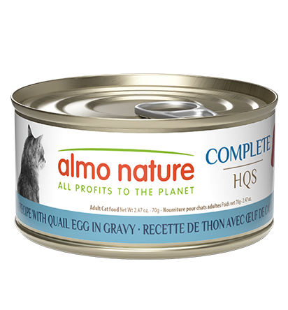 Almo Nature Complete HQS Tuna Recipe with Quail Eggs in Gravy for Cats 70g