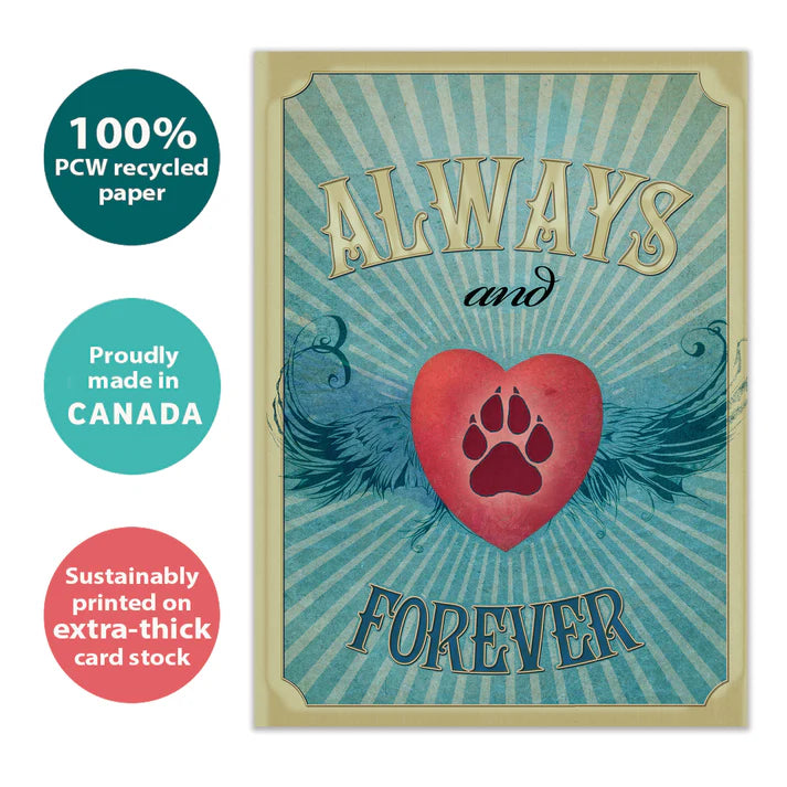 Tree Free Greetings 🍁Always and Forever Pet Sympathy Card