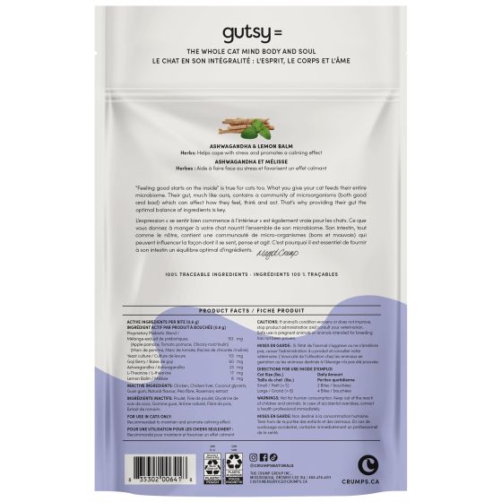 Crumps Naturals 🍁 Gutsy Calm Bites Cat Treats, 90g