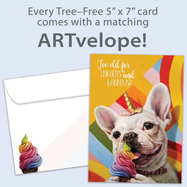 Tree Free Greetings 🍁Unicorns & Rainbows Birthday Card