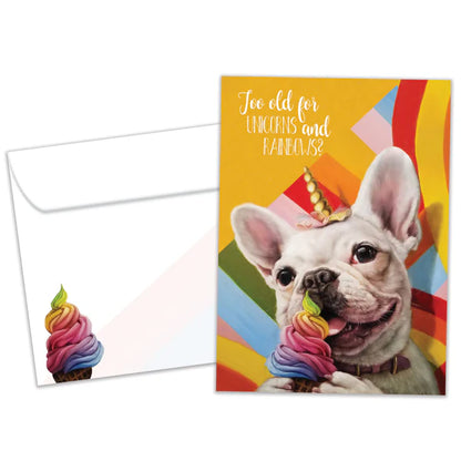 Tree Free Greetings 🍁Unicorns & Rainbows Birthday Card