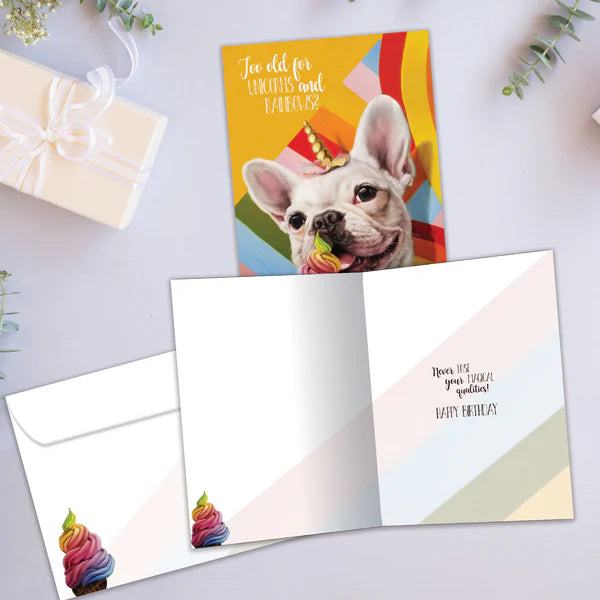 Tree Free Greetings 🍁Unicorns & Rainbows Birthday Card