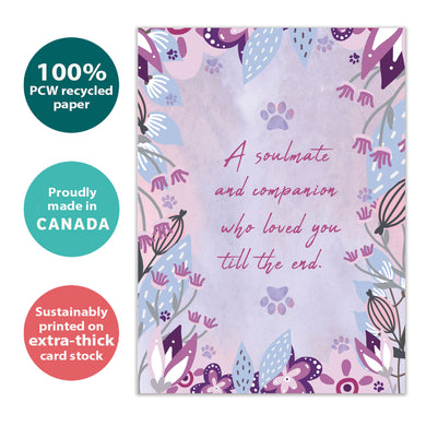 Tree Free Greetings 🍁Soulmate and Companion Pet Sympathy Card