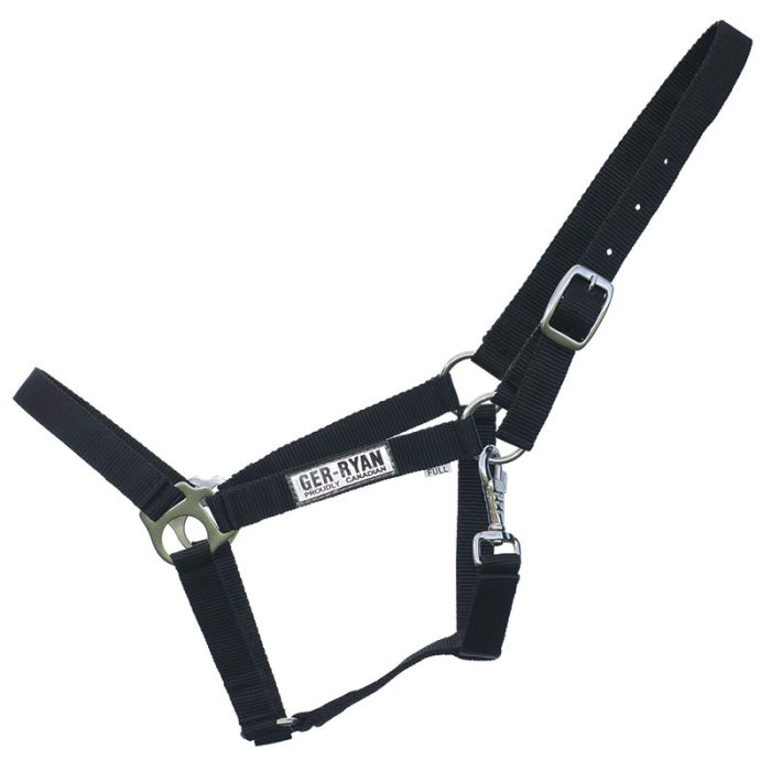 Ger-Ryan Black Premium Nylon Halter - Full Horse