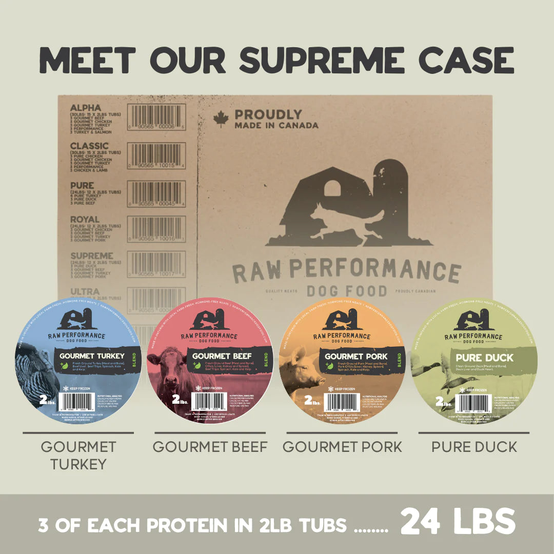 Raw Performance 🍁The Supreme 24lb Case (2lb Tubs)