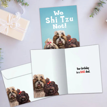 Tree Free Greeting 🍁We Shi Tzu Not Birthday Card