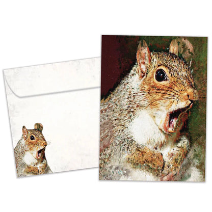 Tree Free Greetings 🍁Screaming Squirrel Birthday Card