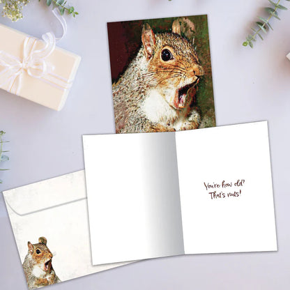 Tree Free Greetings 🍁Screaming Squirrel Birthday Card