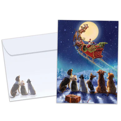 Tree Free Greetings Christmas Dogs with Santa