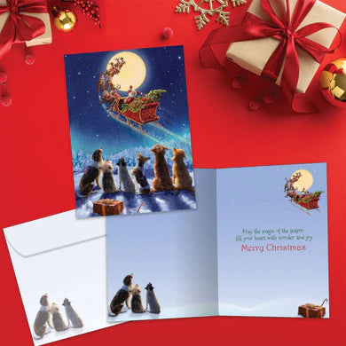 Tree Free Greetings Christmas Dogs with Santa