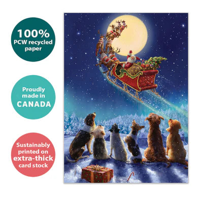 Tree Free Greetings Christmas Dogs with Santa