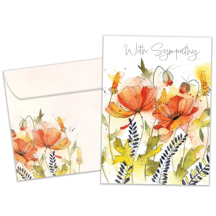 Tree Free Greetings🍁 Poppies Sympathy Card