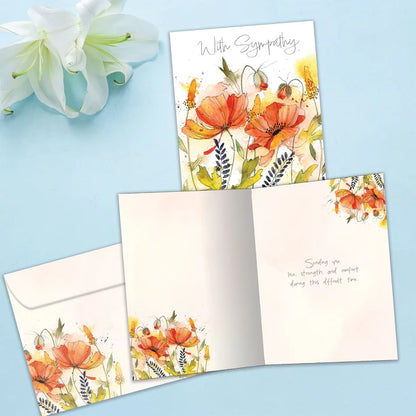 Tree Free Greetings🍁 Poppies Sympathy Card