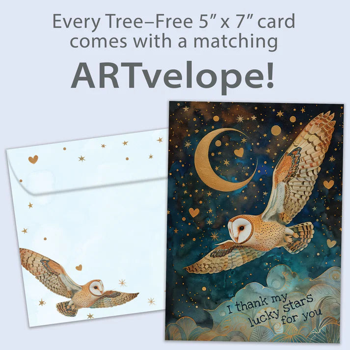 Tree Free Greetings🍁 Thank My Lucky Stars Birthday Card