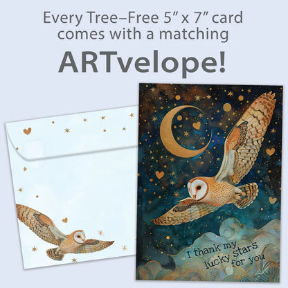 Tree Free Greetings🍁 Thank My Lucky Stars Birthday Card