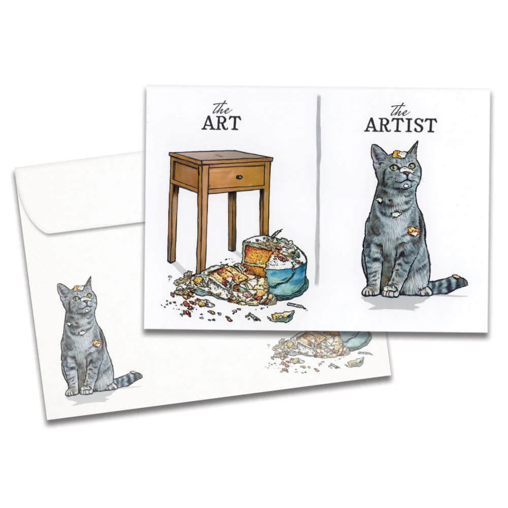 Tree Free Greetings Cat Artist Birthday Card