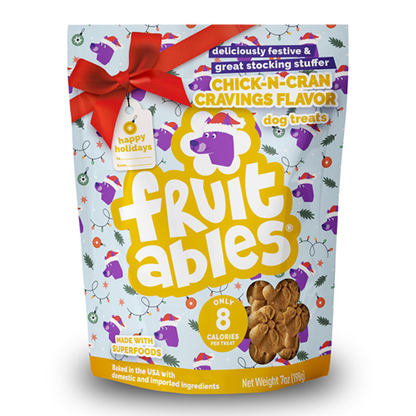 Fruitables® HOLIDAY Chick-N-Cran Cravings Dog Treat 7oz