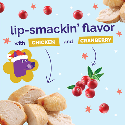 Fruitables® HOLIDAY Chick-N-Cran Cravings Dog Treat 7oz