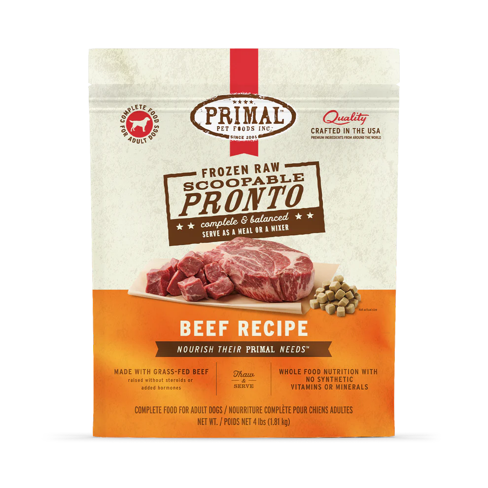 Primal Pet Foods Canine Beef Pronto Formula Trial 0 .75Lb