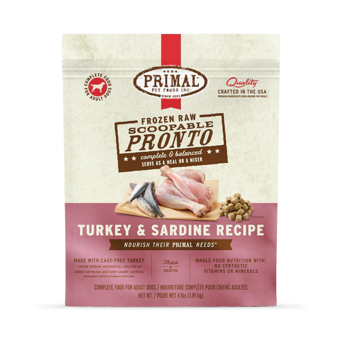 Primal Pet Foods Canine Turkey & Sardine Pronto 4lb