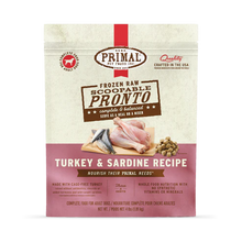 Primal Pet Foods Canine Turkey & Sardine Pronto 4lb