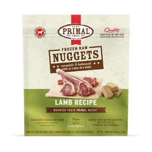 Primal Pet Foods Canine Lamb Frozen Nuggets 3Lb