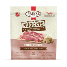 Primal Pet Foods Canine Pork Frozen Nuggets 3Lb