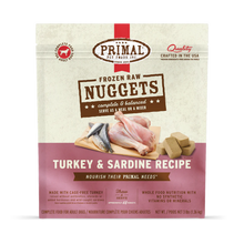 Primal Pet Foods Canine Turkey & Sardine Frozen Nuggets 3Lb