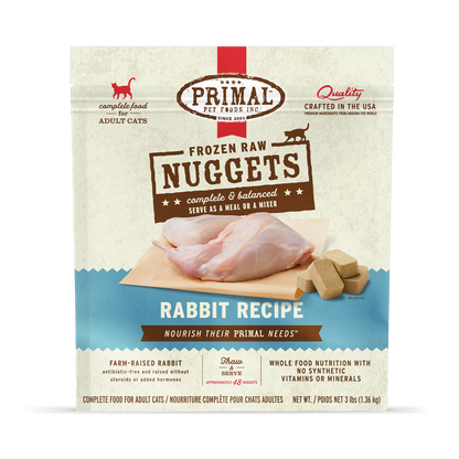 Primal™ Frozen Raw Nuggets Rabbit Recipe Cat Food 3lb