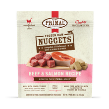 Primal Pet Foods Feline Beef & Salmon Frozen Nuggets 3Lb