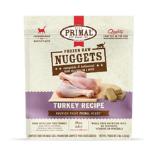 Primal Pet Foods Feline Turkey Frozen Nuggets 3Lb