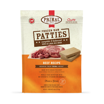 Primal™ Frozen Raw Patties Beef Recipe Dog Food