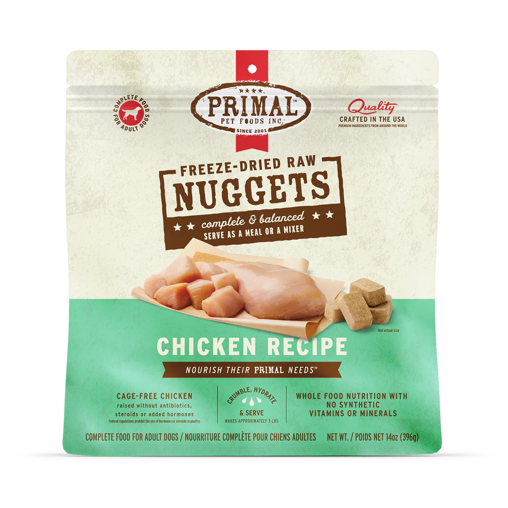 Primal Pet Foods Canine Chicken Freeze Dried Nuggets 5.5Oz