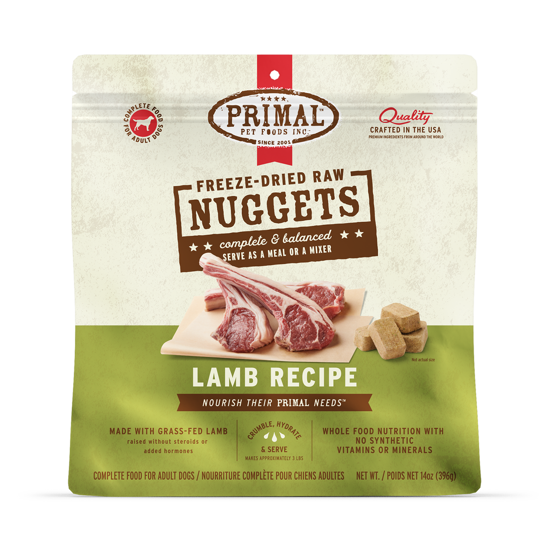 Primal Pet Foods Canine Lamb Freeze Dried Nuggets 5.5Oz