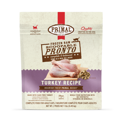 Primal Pet Foods Feline Turkey Pronto Formula 1Lb