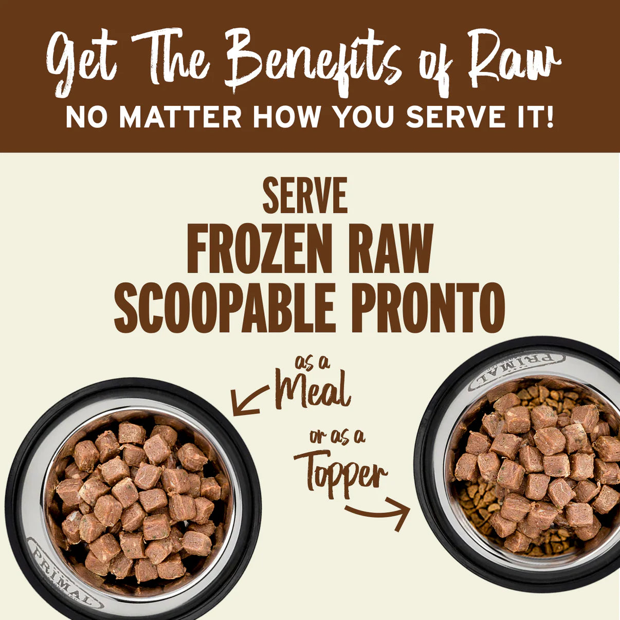 Primal Frozen Beef Scoopable Pronto for Dogs