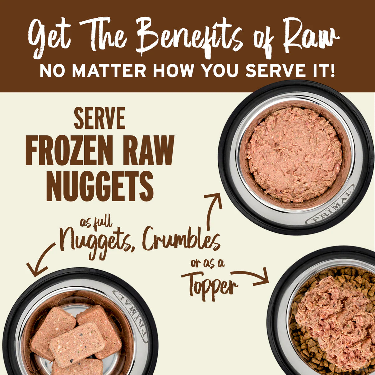 Primal™ Frozen Raw Nuggets Turkey Recipe Cat Food 3lb