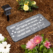 "When Tomorrow Starts" Pet Memorial 16" x 7.75" Garden Stone