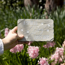 "Spoiled Dog" 7" x 4.25" Garden Stone