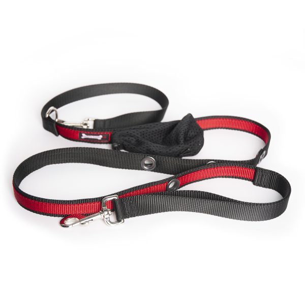 Smoochy Poochy 🍁Red & Black Hands Free Leash