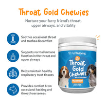 Throat Gold Chewies - for Occasional Throat Discomfort in Dogs