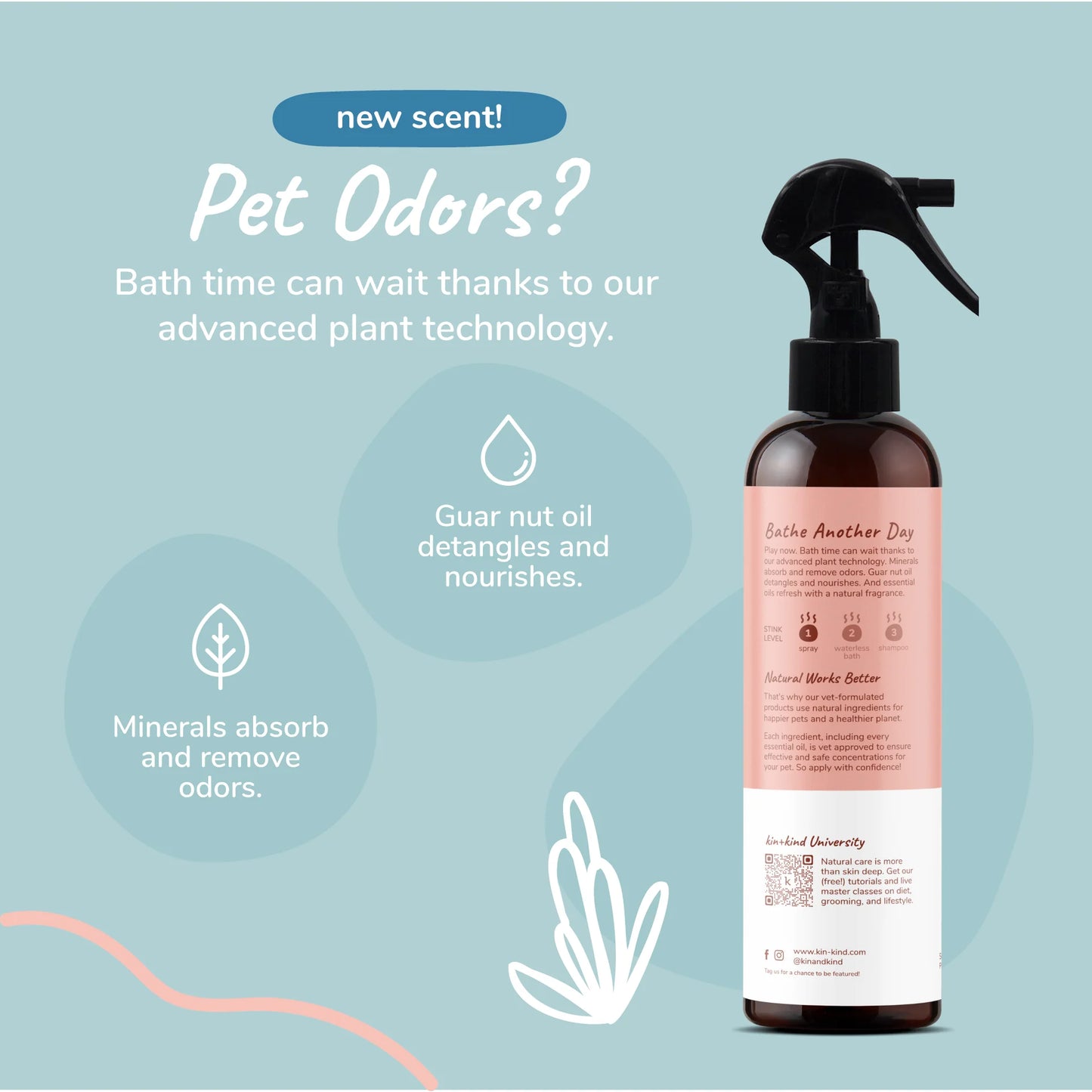 Kin + Kind Dog Smell Coat Spray - Grapefruit 12oz