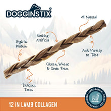 Doggin Stix Braided Lamb Collagen 12"