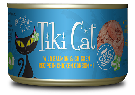 Tiki Cat Napili Luau Salmon and Chicken Recipe 6oz