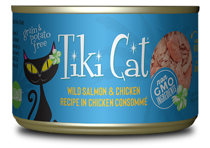 Tiki Cat Napili LuauWild Salmon & Chicken Recipe in Chicken Consomme 6oz