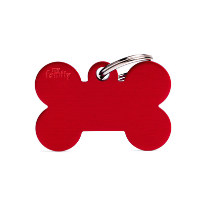 My Family Basic Bone Red - Engravable ID Tag